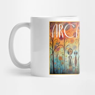 Arcade Fire Folk Art Design Mug